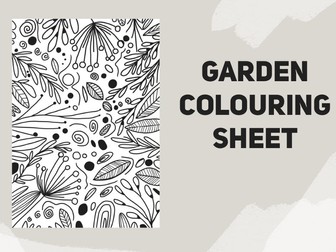 Garden colouring page