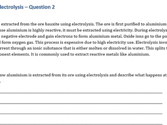 Six - markers edexcel combined (Chemistry) paper 1