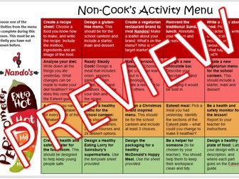 Non-cook's Activity Menu