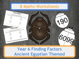 Factor Scarab Beetles (Factor Bugs) for Year 6 Classes
