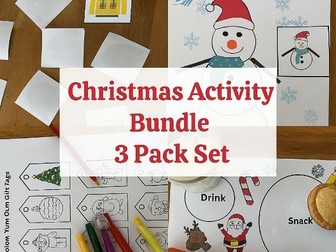 Christmas Activity Bundle, Festive Games & Crafts