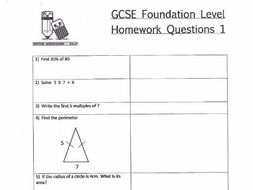 Gcse maths homework help