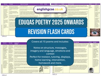 Eduqas Poetry Revision 2027