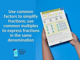 Use common factors to simplify fractions