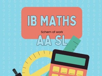 IB Maths AA SL SoW Pearson textbook.