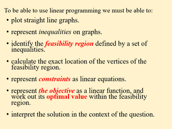 Linear Programming for GCSE / Core Maths