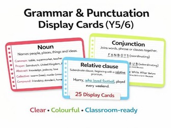 Year 5–6 Grammar & Punctuation Display Cards