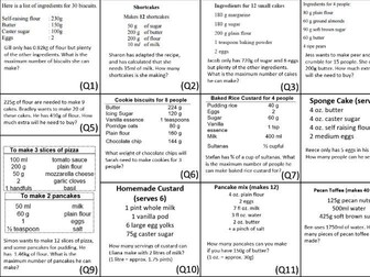 Go and Find - Recipe Proportion Revision Activity