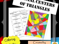 Special Centers of Triangles Coloring Activity
