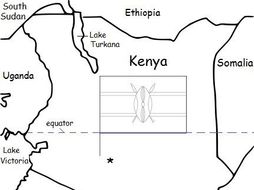 KENYA - Printable handout with map and flag | Teaching Resources
