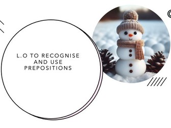 Christmas prepositions  with Snow Snowman