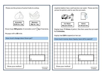 Year 6 Maths Reasoning SATs Questions (KS2 Exams - Paper 3) - All Answers Included