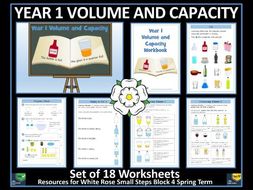 volume and capacity year 1 spring term 18 worksheets white rose