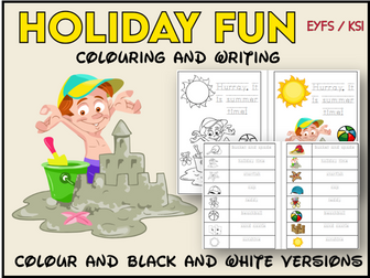 Holiday Colouring and Writing Fun