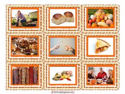 Thanksgiving Card Game 4 Pages = 36 Cards
