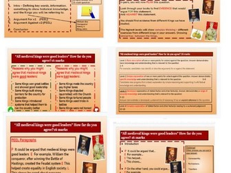 GCSE History II “All medieval kings were good leaders” How far do you agree? evaluation ppt