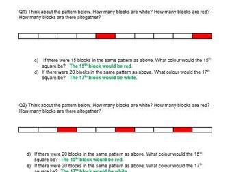 Reasoning Activity - Differentiated  - Year 4 and Year 5