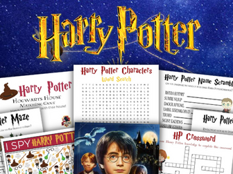 Harry Potter Activity Worksheets & Puzzles for Kids