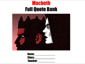 Macbeth Quote Bank With Analysis