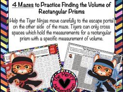 Volume of Rectangular Prisms Ninja Escape Maze!
