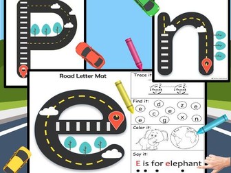 Alphabet Road Tracing Letter Mats: Trace, Find, Color | Alphabet Activities
