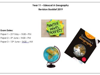 Edexcel A GCSE Geography Revision booklet