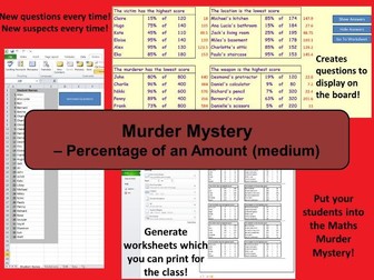 Custom Reusable Murder Mystery - Percentage of an Amount (Medium)