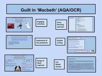 Guilt in 'Macbeth': revision lesson with sample answer (AQA/OCR)