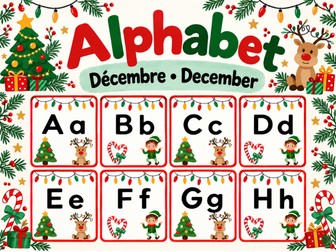 December Alphabet Cards