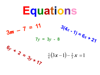 Solving equations and equations with brackets and fractions