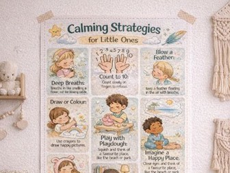 Calming Strategies for Little Ones - Poster Visual Aid
