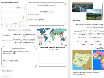 AQA GCSE Geography Urban Issues and Challenges Revision Booklet Grade 9-1