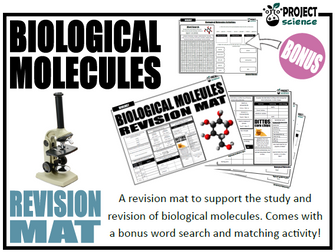 Biological Molecules Revision Mat