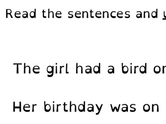 Find and practice the alternative 'er'