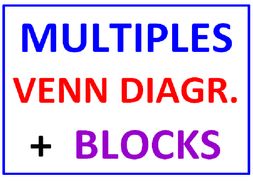 Multiples And VENN Diagrams PLUS Multiples BLOCKS (4 Worksheets)