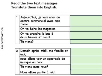 New French AQA Higher GCSE Module 1  Unit 4 Qu'est-ce que tu vas faire?