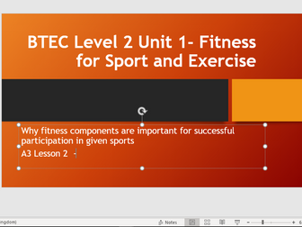 BTEC Sport Unit 1 Components of Fitness