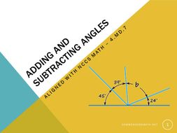 Adding and Subtracting Angles - 4.MD.7