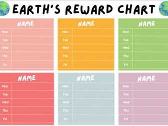 Rewards Chart for a Class Table