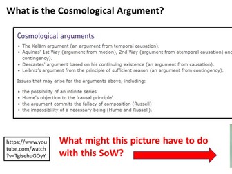 What is the Cosmological Argument? AQA A Level Philosophy Spec