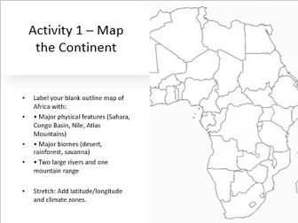 Africa: Lesson 2 – Africa’s Physical Geography