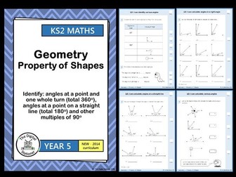 Year 5 - Identify angles in full turn, straight line, 90 degrees - Geometry White Rose (MASTERY)