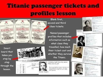 Titanic passenger profiles and tickets lesson