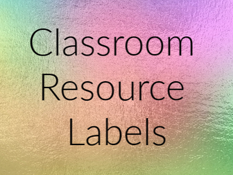 Classroom Resource Labels