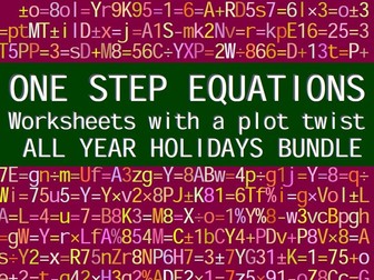 ONE STEP EQUATIONS - ALL YEAR HOLIDAYS BUNDLE