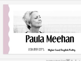 Paula Meehan Full Powerpoint Leaving Certificate English Poetry