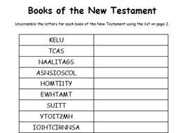 Unscramble the Books of the New Testament | Teaching Resources