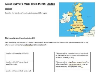 A case study of a major city in the UK: London