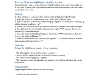 AQA GCSE Physics Acceleration Practical