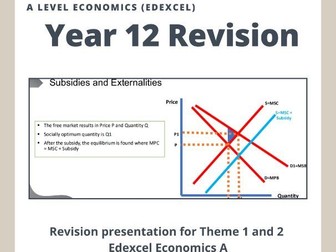 Edexcel A Level Economics A: Theme 1 & Theme 2 Revision Lesson Bundle